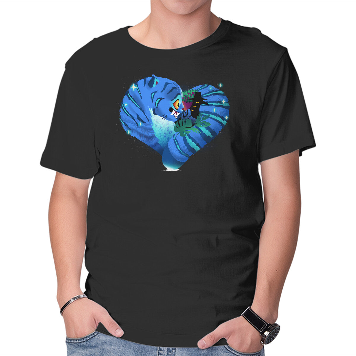 Unisex Crew Neck T-Shirt Derpy Heart Graphic Short Sleeve Casual Tee XXXL