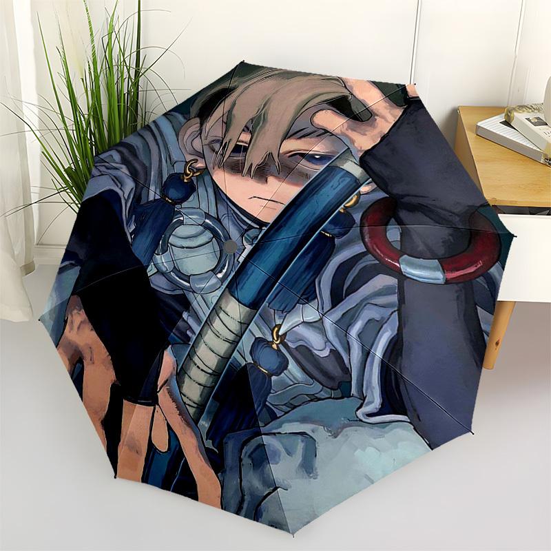 

1pc Outdoor Umbrella with Anime Character Design - Automatic Opening/Closing, Portable 3-Fold Design, 8-Bone Iron Frame - Perfect Gift for Fans, Trave