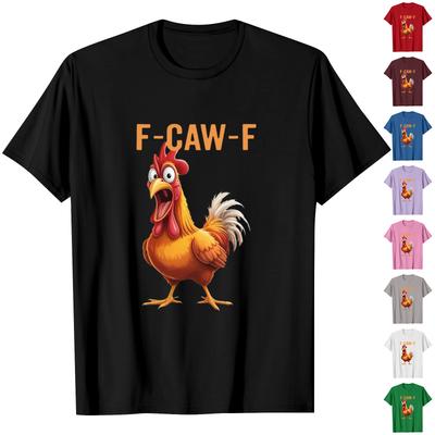 F-CAW-F Women's Casual Letter Print Short-sleeved Top T-shirt