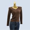 Imitation Mink Wool V Neck Minimalist Long Sleeve Thin Bottoming Shirt Female Soft Glutinous Comfortable High Elastic Silm Thermal Head Cover Tops