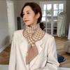 Double Knit Instant Scarf Fashion Plaid Scarf Female Autumn Winter Thick Warm Outdoor Neck Scarf 110*11cm
