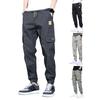 Pantalones Cargo para Hombre Sueltos con Banda en el Tobillo Bolsillos Múltiples Cordón Cintura Elástica Suave Transpirable Color Sólido Gimnasio Traning Pantalones de Chándal para Correr Pantalones Largos
