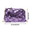 Sequin Evening Party Shoulder Bag for Women Lightweight Chain Crossbody Bag Solid Color Casual Female Handbag Fashion Trendy
