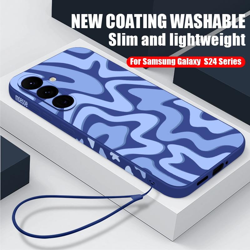 Für Samsung S24 S23 Ultra S22 S21 FE A54 A54 A52 A34 A14 A53 A71 A51 A72 Weiche TPU stoßfest Telefon Fall Mode Streifen Muster Abdeckung