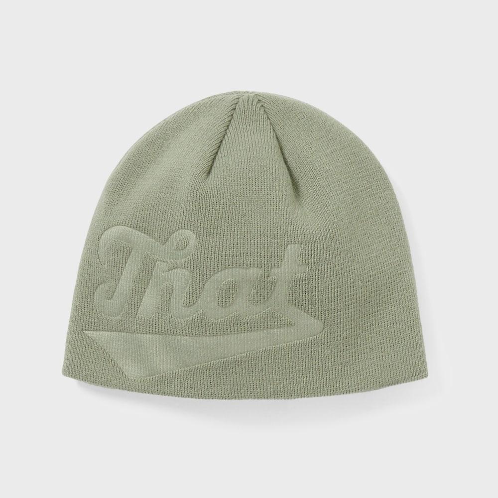 Эта шапка-бини без отворота никогда не бывает так тиснёной Светло-зеленая F