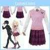 Danganronpa V3 Akamatsu Kaede Cosplay Kostuum Volledige Set Prachtig Uniform Ontwerp