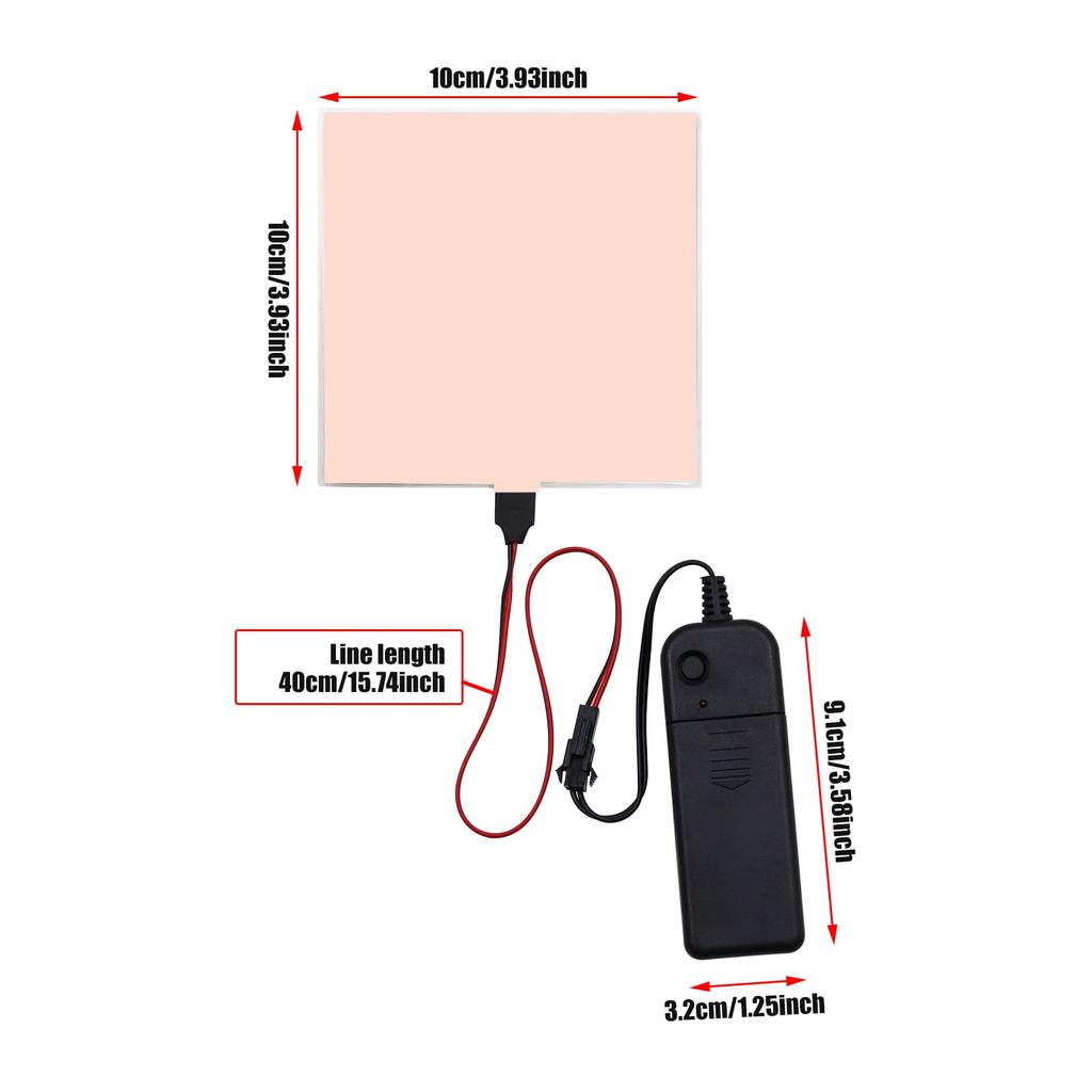 Electroluminescent EL Panel DIY EL Backlit Cuttable Paper Lamp for Holiday and Warning 10cm x 10cm Light, Decorations, Cosplay, Signs,