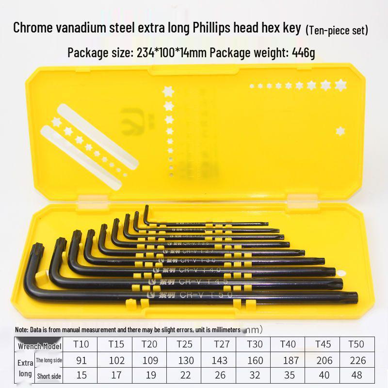 Multifunctional Hex Key and Torx Wrench Set