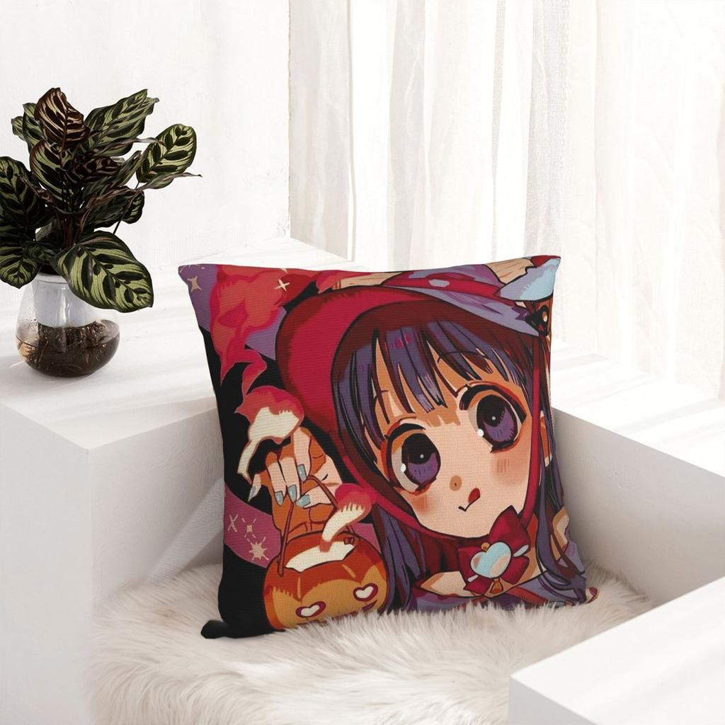 Love Toilet Bound Hanako Kun Square Pillowcase Cushion Cover Pillow Case Throw Pillow Cover for Home Bedroom Car