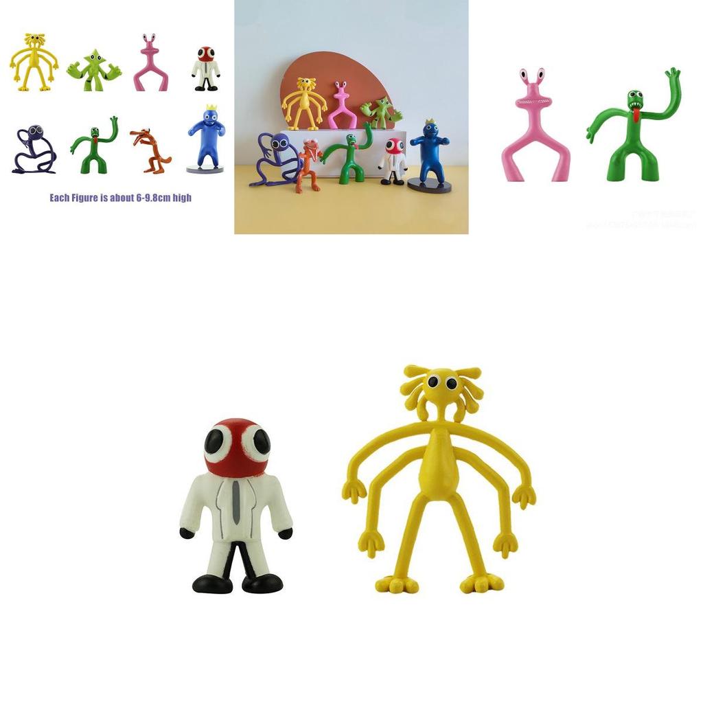 Colorful Roblox Rainbow Friends Figure Toy Set For Kids 8pcs Model Decoration Dolls