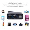 12V/24V Vehicles Lighter Socket Splitter Multiple Device Charging Car Accessory with 2 USB Interfaces Totally 3A Output