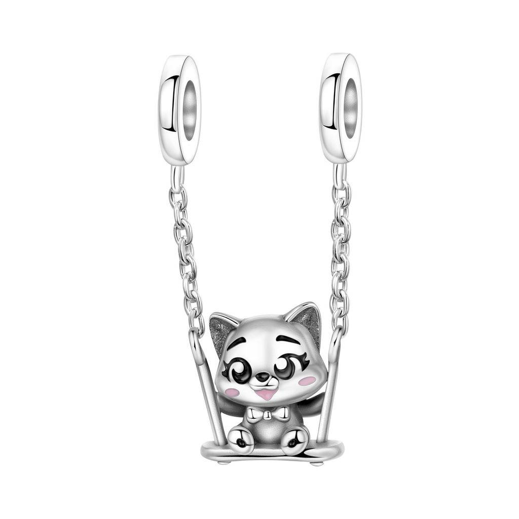 Cute Cat Paw Puppy Heart Beaded Bracelet DIY Jewelry Accessories Charm
