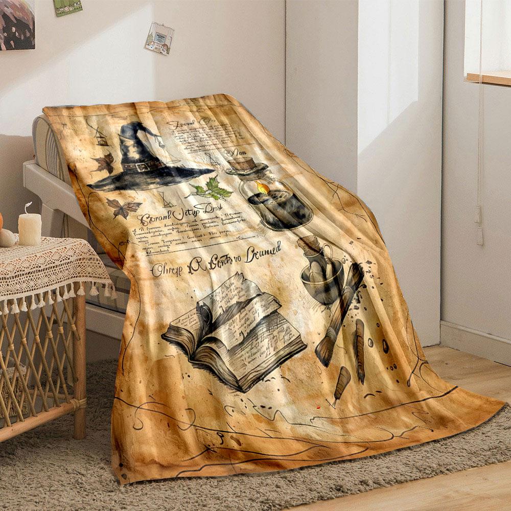 Witchy Spellbook Blanket bedroom Blanket for Livingroom Couch lunch break Soft throw for Friend's festival Gift