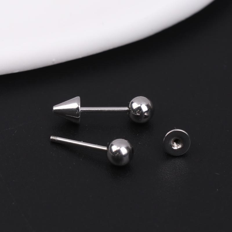 

Punk Personality Demon Titanium Steel Pointed Cone Piercing For Men Women Hip Hop Rock Cartilage Earring Stud Jewelry Gift 1Pair