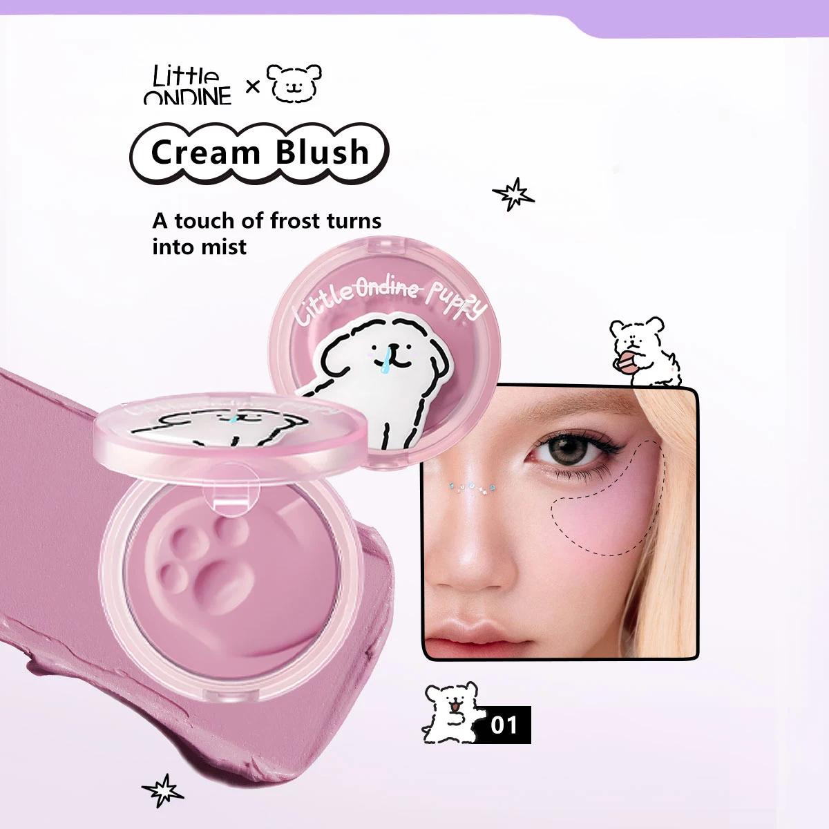 

Little ONDINE Cream Blush,Silky Cream Texture,Cute IP,Smooth & Blendable,Natural Skin-Fusion Color,Long-Lasting&Fade-Resistant 01