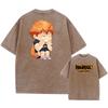 Anime Haikyuu!! Volleyball Hinata Shoyo Graphic Washed T Shirt Men Women Manga Tshirts Casual Loose T-shirt Harajuku Cotton Tops