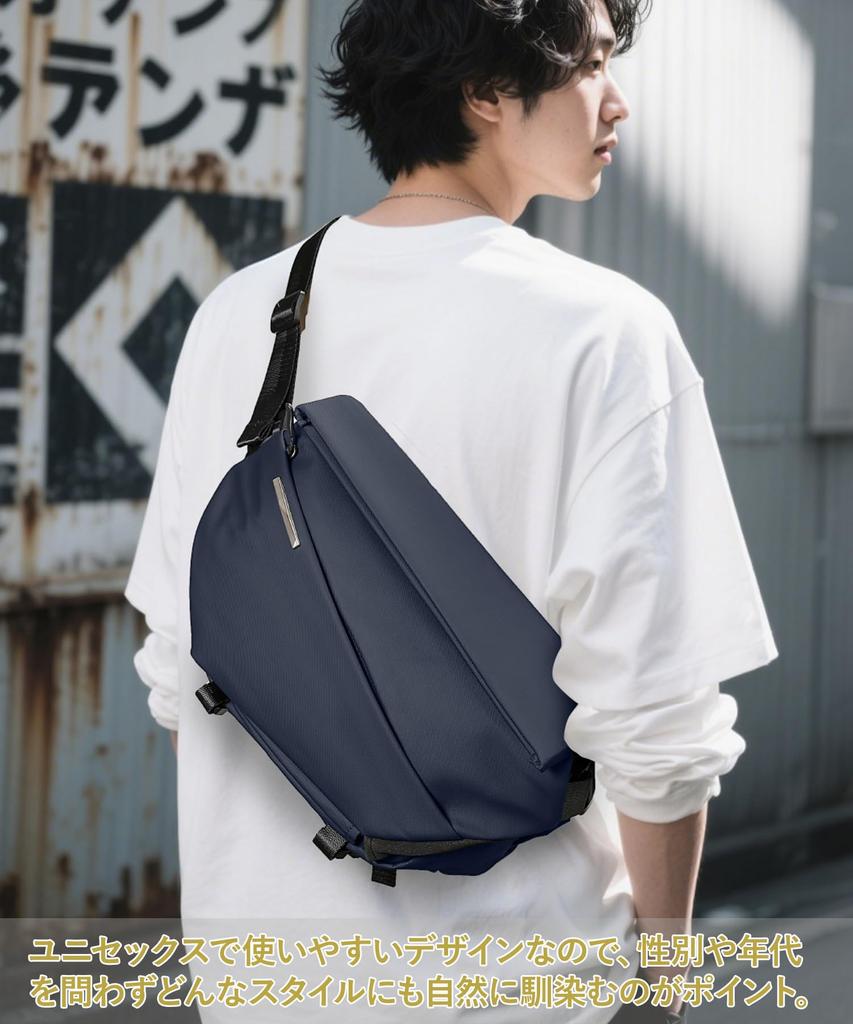 Body Bag Shoulder Large Fits Suitable for Outdoor Popular [Aerokyo] Men's Bag, Capacity, Waterproof, One-Shoulder Bag, 11-inch iPad, Commuting,