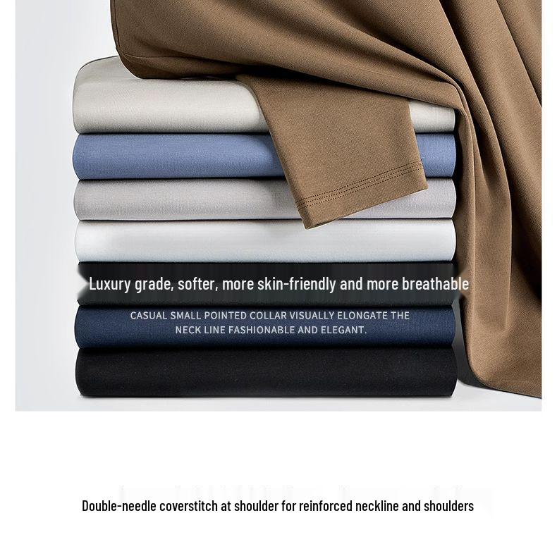 Herren 2025 Herbst/Winter Flüssigammoniak-mercerisiertes Baumwoll-Langarm-Baselayer-Oberteil