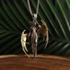 Vintage Gold Wings Wings Necklace Hell Devil Mother Pendant for Men and Women Couples Hip Hop Rock Punk Jewelry