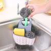 1Pc Sky Blue Creative Sink Storage And Drainage Rack Hanging Bag Kitchen Faucet Adjustable Storage And Hanging Basket
