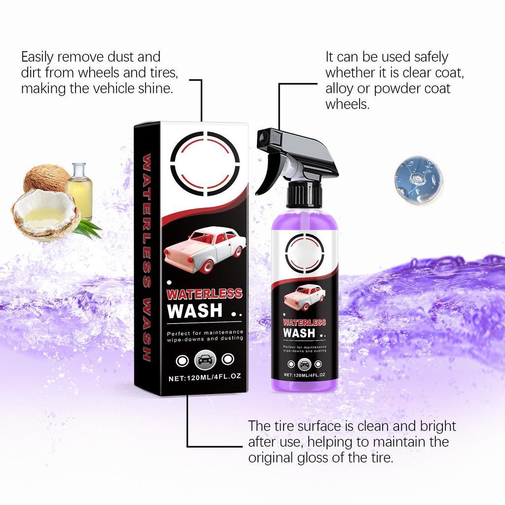 Car Tire Gloss Spray Car Tire Decontamination Polishing Maintenance Brightening Liquid Coating Agent 120ml