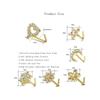 6Pcs 20G Stainless Steel L Shaped Nose Rings Hypoallergenic Flower Heart Star Nose Studs Piercing Jewelry Gift for Women