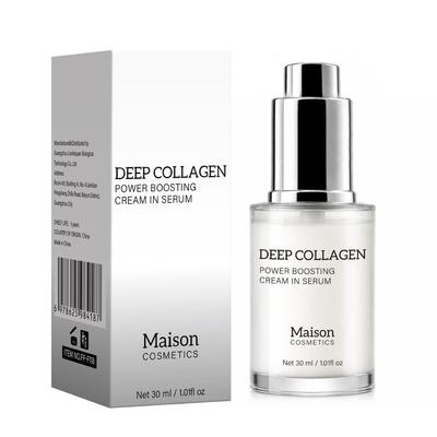 Deep Collagen Boosting Serum Cream 30ML Neutral Packaging Firming Anti-Wrinkle Moisturizing for Face & Neck Unisex Less