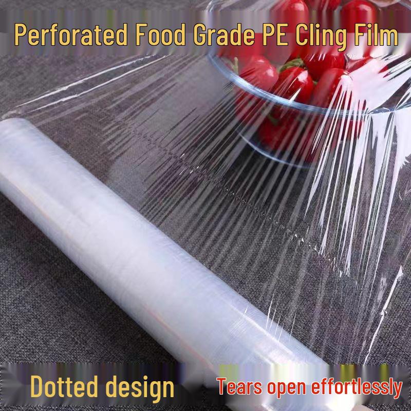 Large Disposable PE Cling Film for Beauty Salon, Supermarket, and Kitchen - Food Grade & High Temp Resistant