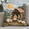 Schneerotkehlchen Kissenbezug für festlichen LookGeeignet für Sofa Auto Schlafzimmer dekorativer Kissenbezug Kissenbezug