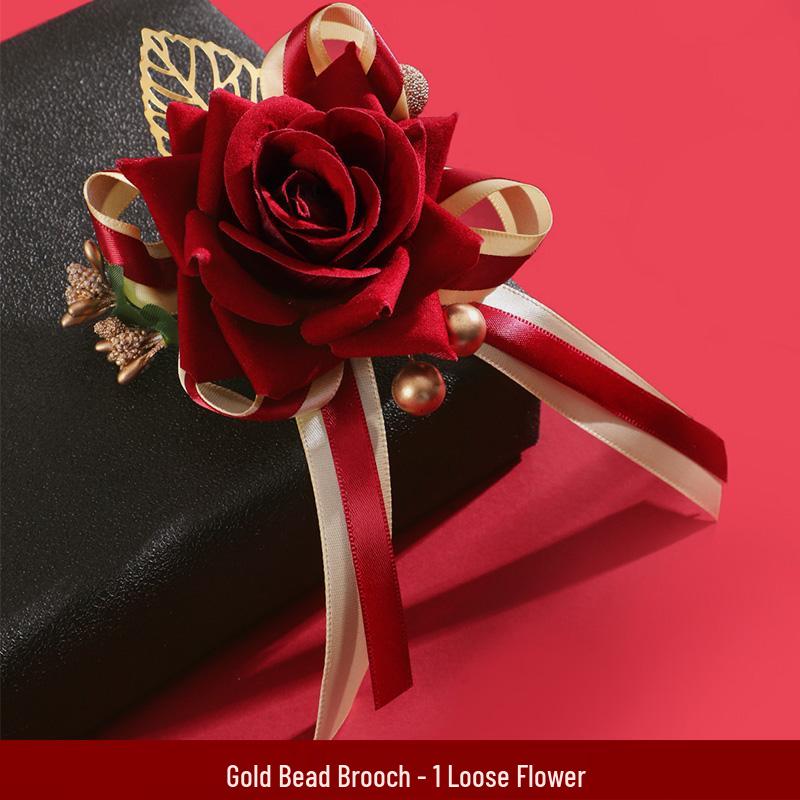 Complete Wedding Boutonniere & Brooch Set: Groomsmen, Bridesmaids, Bride s Parents, Family Lapel Flowers.