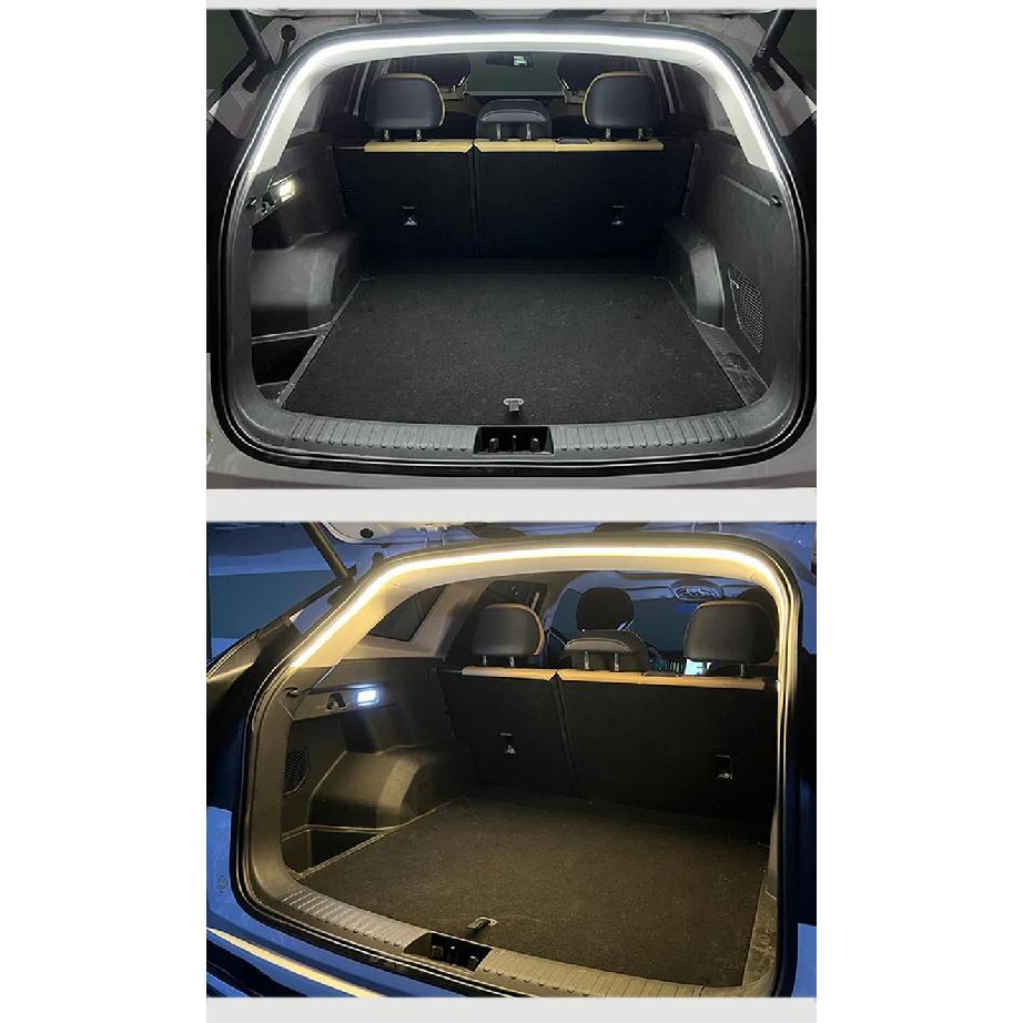 Car Trunk Lighting Strip Flow Welcome Ambient Mood Light Automatic On/Off Hidden Installation Modified Tailgate Decorative Lamp Neon Lights 4