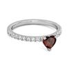 Garnet pave Band Ring - 925 Sterling SIlver