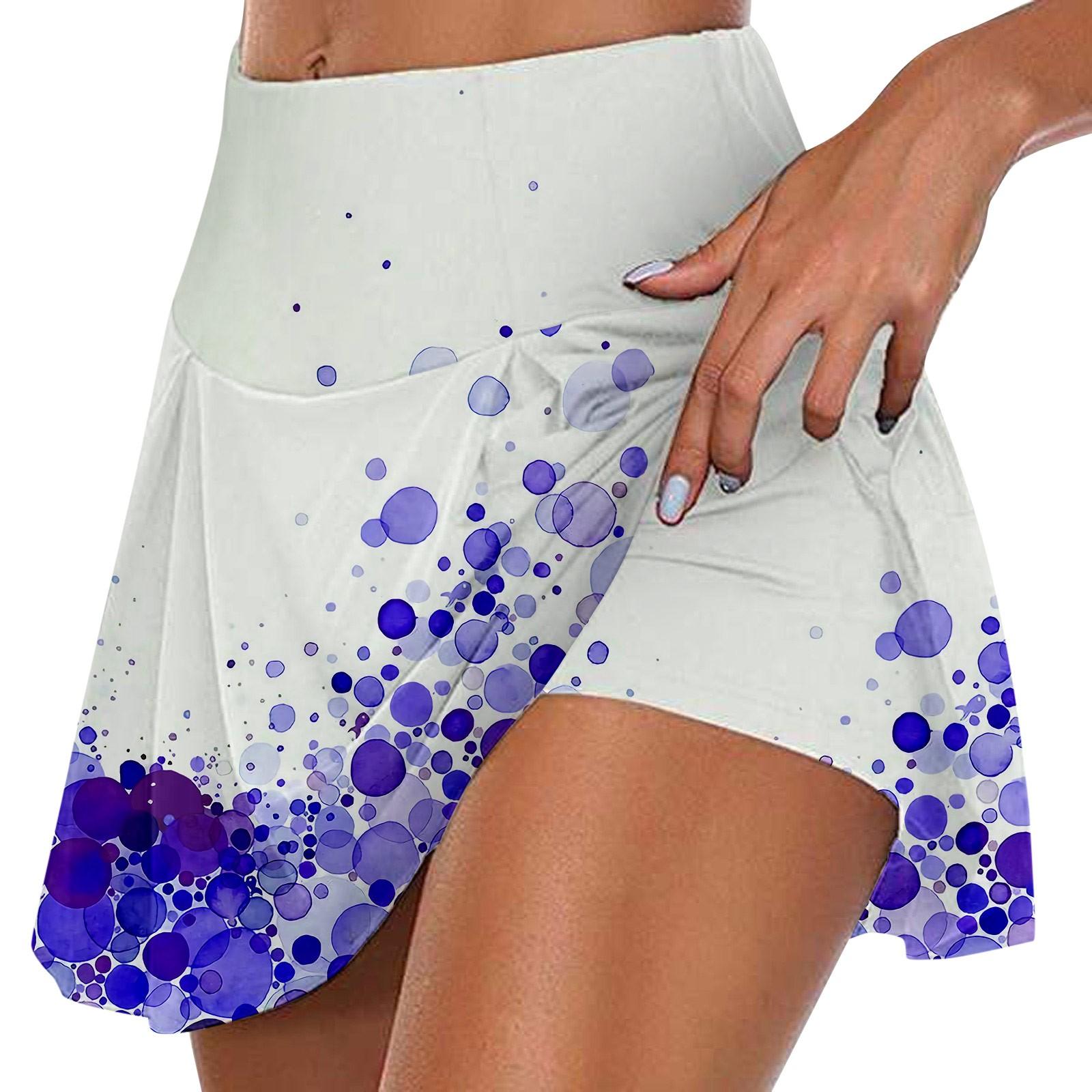 

Женские спортивные эластичные плиссированные теннисные юбки для бега, йоги, внутренние шорты, эластичные спортивные шорты для гольфа XXL