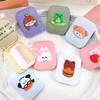Portable Cartoon Pocket Travel Small Massage Hair Brush Mini Pocket Mirror Folding Comb For Women Girls Cute Styling Tools