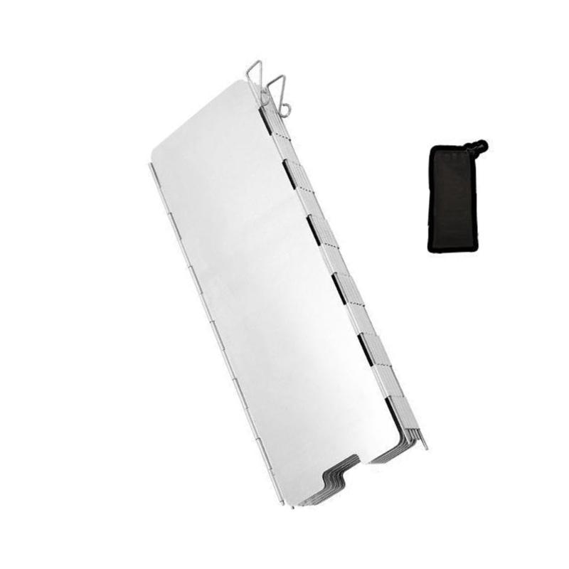 Folded Windproofed Guard Compacts Outdoor Reliability Stove Windshield for Hiking and Picnics