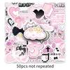50-Pack Black and Stickers for Laptops, Skateboards, Bottles, DIY Decoration