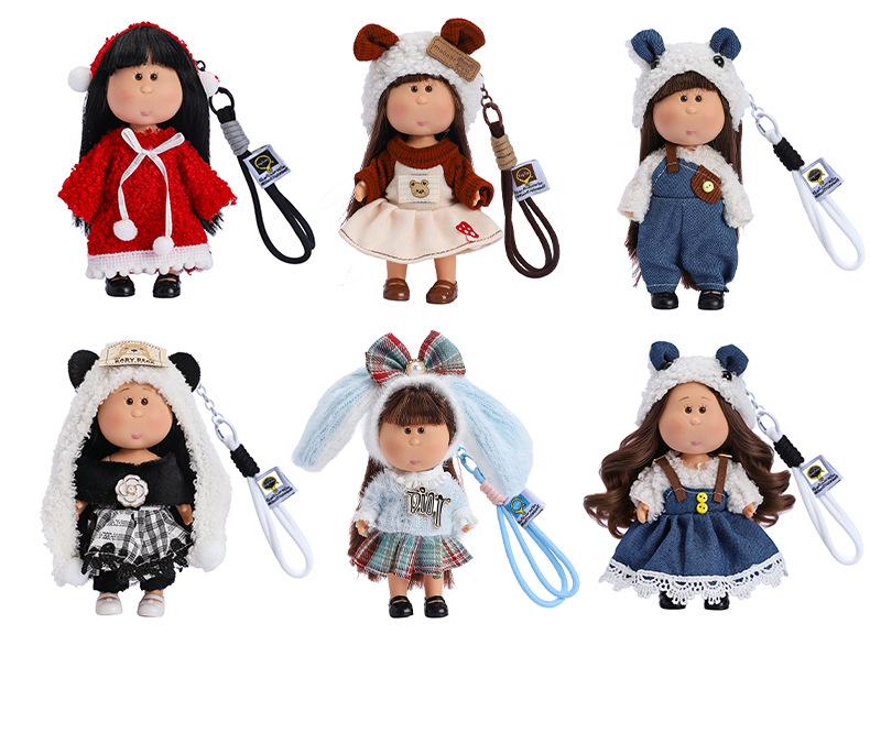 14Cm Mini Potato Doll Mia Figure With Clothing Set Accessories Keychain Pendant Bag Decoration Cute Dress Doll Toy Friends Gifts