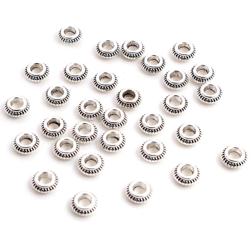 50pcs/lot Antique Gold Silver Plated Ball Crimp End Beads Dia 5mm Stopper Spacer Beads For Diy Jewelry Making Findings Supplies