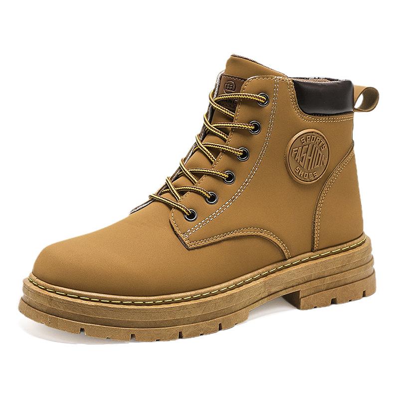 Martin boots autumn and winter new rhubarb boots high-top trendy shoes non-slip and wear-resistant boots