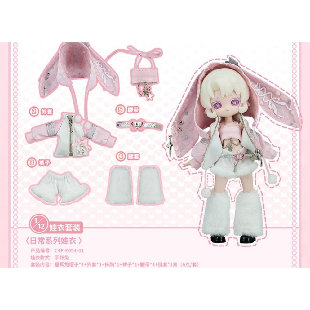 Bonnie 1/12 Bjd Puppen Kleidung Ob11 Süßes Date 23 24 Valentinstag Edition Kürbismädchen DIY Anziehfigur Kinder Niedliches Spielzeug