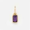 New Titanium Steel 12 Birthstone Pendant DIY Accessories Necklace Square Colored Zircon Pendant Color Preservation