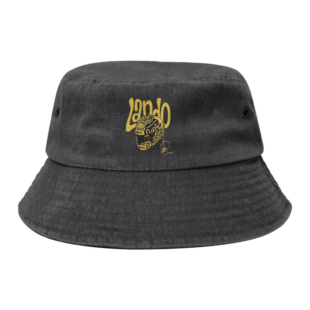 Reisekopfbedeckung L-Lando N-Norris British Racing Gewaschener Denim Fischerhut Herren Sonnenhüte Bob Hut Angeln Fischerhut Outdoor Sport