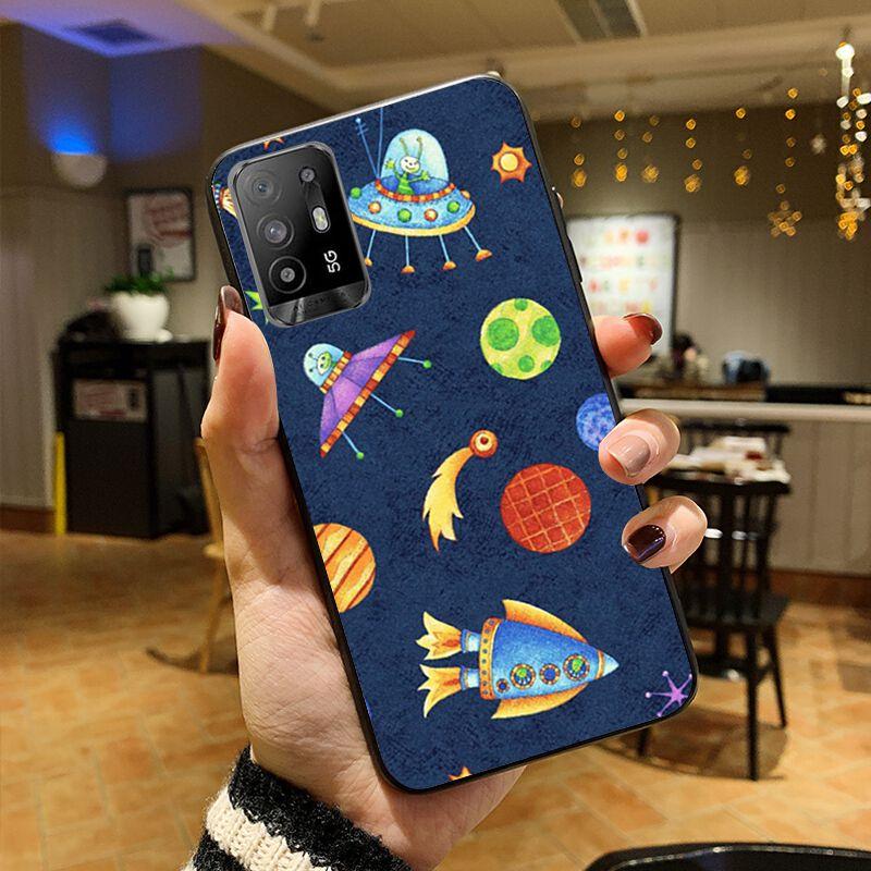New Planet Space Pink Moon Spaceman Phone Cover For OPPO A74 A94 A3S A5S A9 A12 A15S A52 A53 A53S A72 A73 2020 A91 5G Case Coque