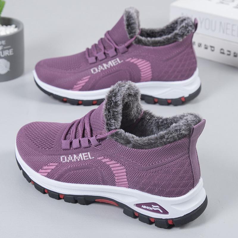 Nuove scarpe sportive da donna addensate in velluto Plus Scarpe calde casual alla moda Scarpe da corsa invernali antiscivolo e ammortizzanti