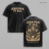 T-shirt Imprimé Jésus A Payé Pour Tout T-shirt Surdimensionné Lavé Manches Courtes d'Été Polyester Haute Qualité Hauts en T-shirt Vêtements Hommes Femmes