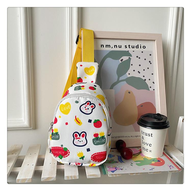 

Сумка Детский рюкзак через плечо 2024 Весна Новый мультфильм Милый Кролик Печатный Нагрудная Сумка Сумка для родителей и детей жёлтый