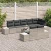 VidaXL Ensemble de canapé de jardin 9 pcs Gris clair polyrotin, Salon de jardin, canapé modulaire moderne 3355791