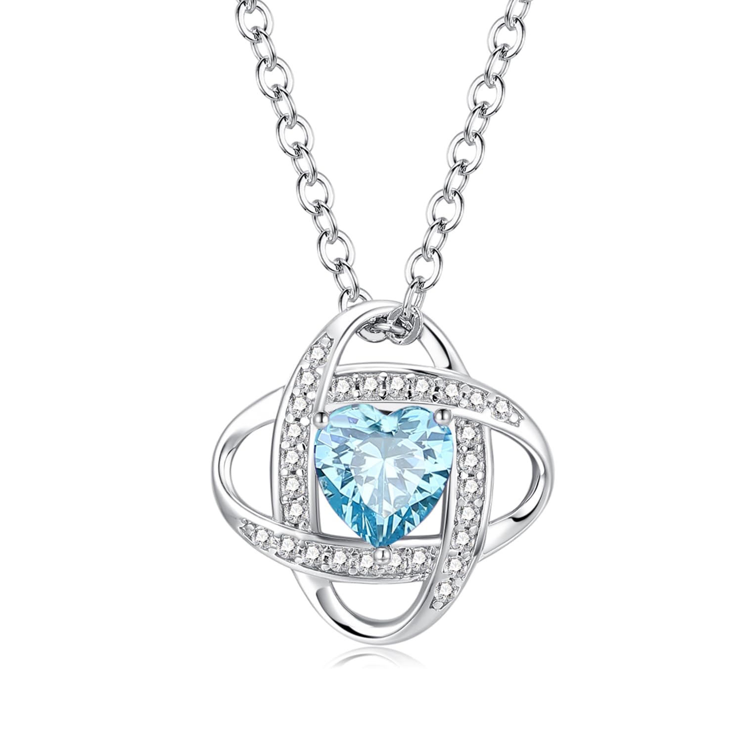 

Намисто Аквамарин Камінь народження березня Срібло S925 Подарунок на Білий день Ювелірні вироби Різдвяний Подарунок на День народження Пакувальні матеріали включені [AGVANA] Жіноче