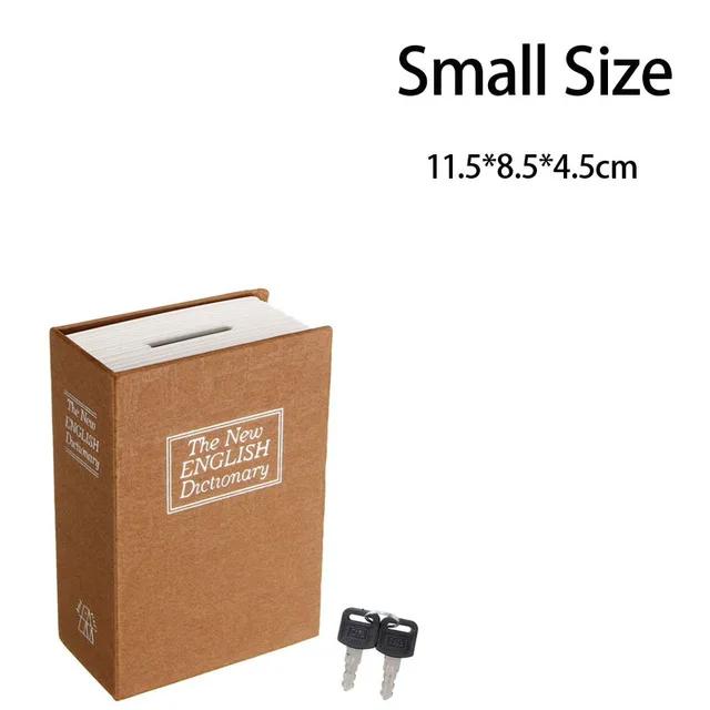 Hjem Bok Safe Nøkkel Lås Type Høy kvalitet Hemmelig bok Skjult Safe Safe Metall Stål Simulering Klassiske bøker Pengeboks Myntbank