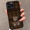 Vintage Plaid Bear Patterns Phone Case For iPhone 17 Pro Max 16 Pro 15 14 13 Mini 12 11 Pro Max 16E 17Air Hockproof Soft Cover